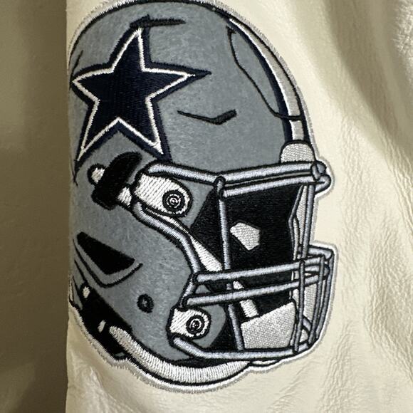 🔥Starter Dallas Cowboys Varsity Bomber Jacket Men’s Small Navy Blue MSRP $450 - Picture 3 of 16